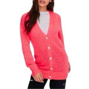 TNA Neon Women's Pink Tunic Cardigan Sweater - Size M